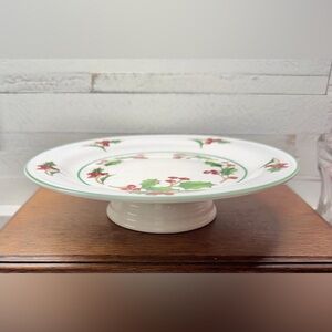 SANGO, WHITE CHRISTMAS, SMALL PEDESTAL PLATE.